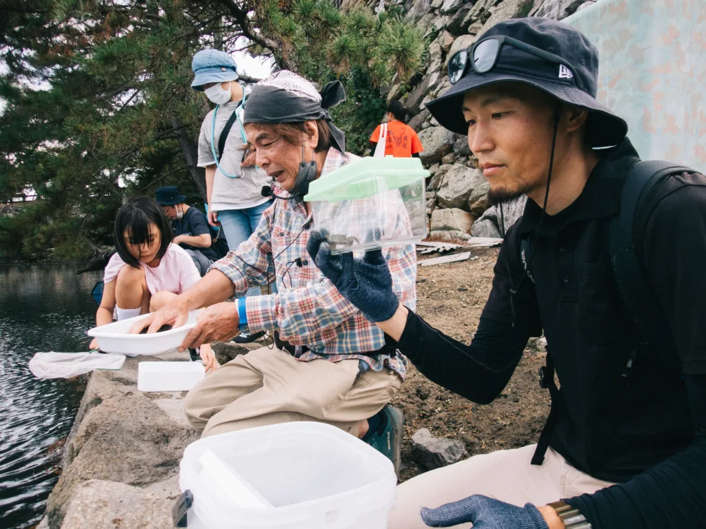 藤原さんと調査